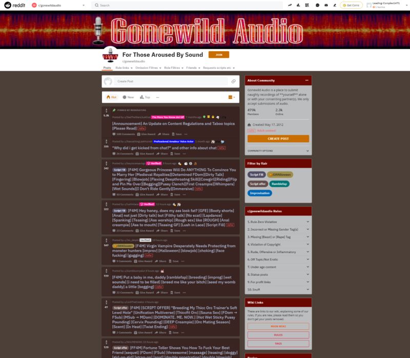 r-GoneWildAudio review NSFW Reddit List