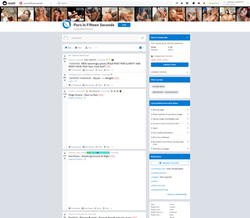r-PorninFifteenSeconds review NSFW Reddit List