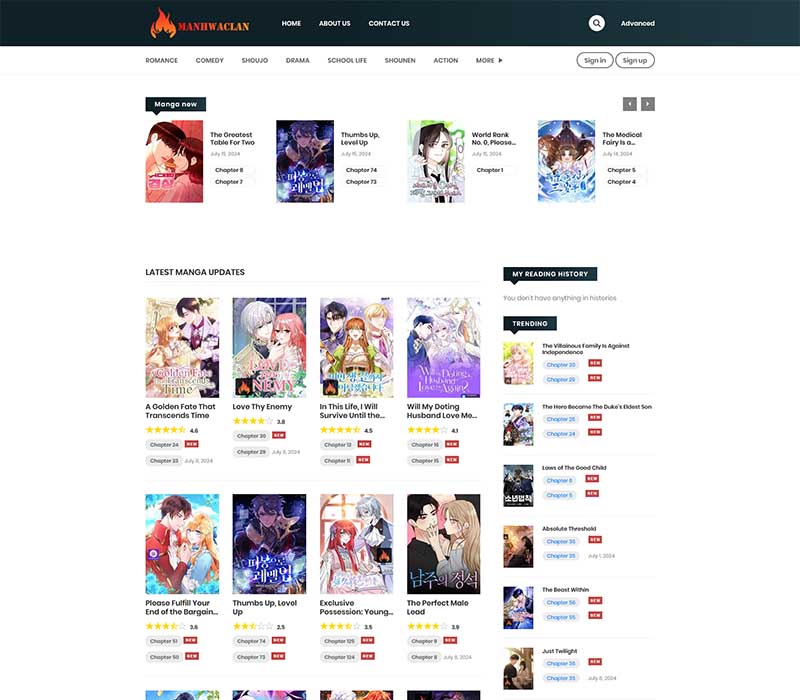 Manhwa Clan Homepage